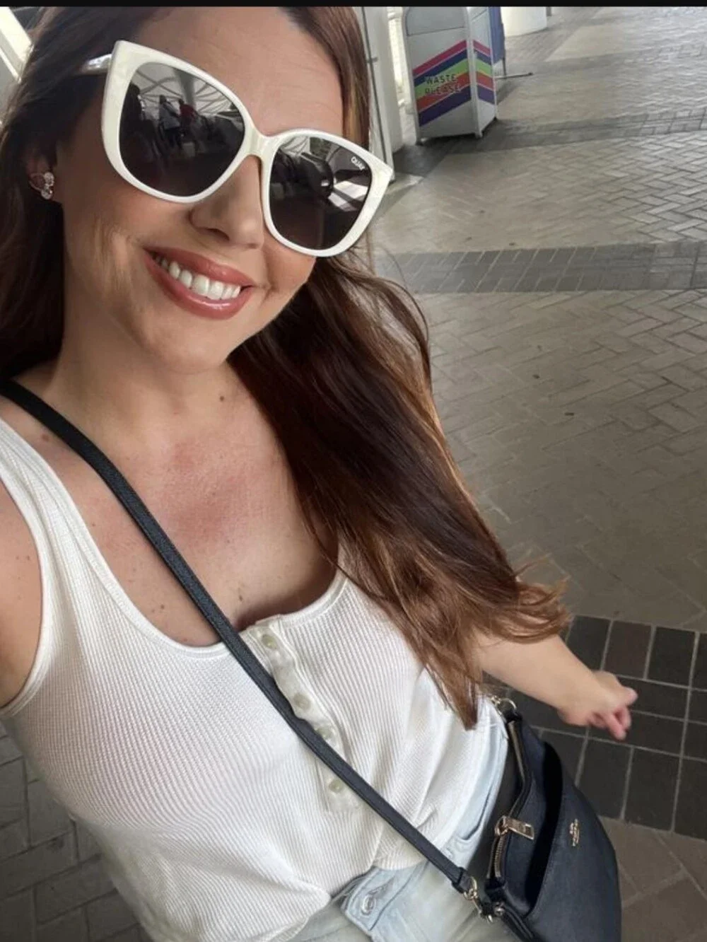 Quay Ever After Oversized White Sunglasses